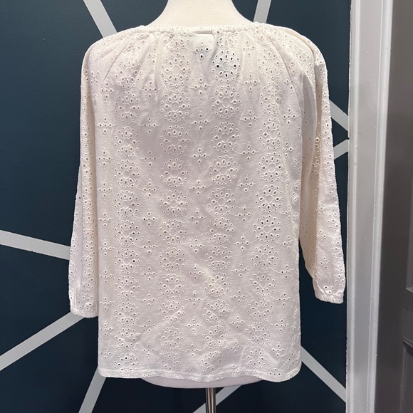 NWT J Jill Eyelet Tie Front Tunic - Picture 6 of 10